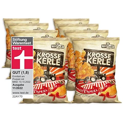Krosse Kerle Chips | HeiMart | Tomate & Paprika | 8er Box | regional Cover