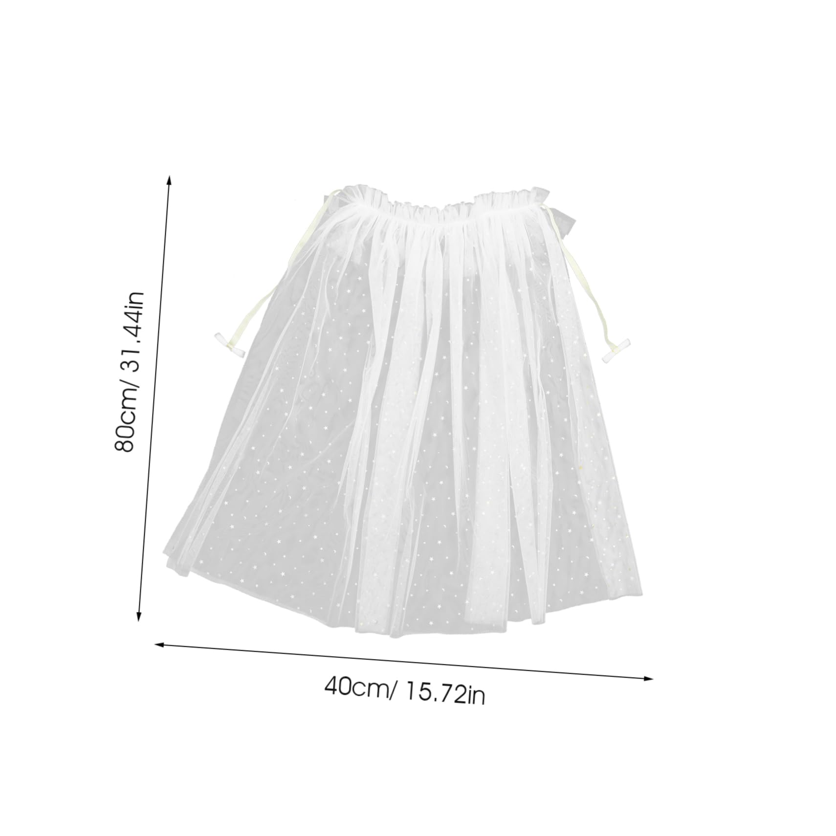 Mantello da Principessa per Bambina, in Poliestere e Cotone, Bianco, Facile da Indossare da Togliere, per Feste di Compleanno e Travestimenti Cosplay