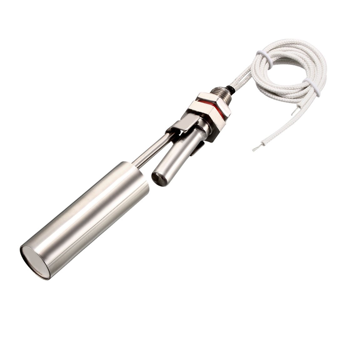 Interruptor de flotador de acero inoxidable for bomba de agua, tanque, piscina, jardín, estanque, Sensor de nivel de agua líquida, M11, 4,53 "de longitud Interruptor electrico