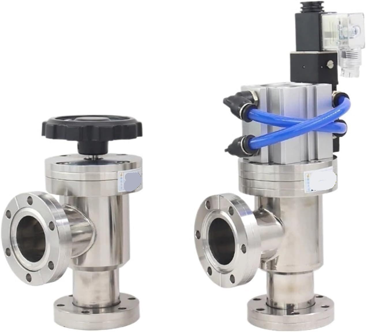 1 Stück manuelles Klappenwinkelventil, L-förmig, mit pneumatischem Stellantrieb for die Modelle CF16, CF25, CF35 und CF50(Cf50 Manual)