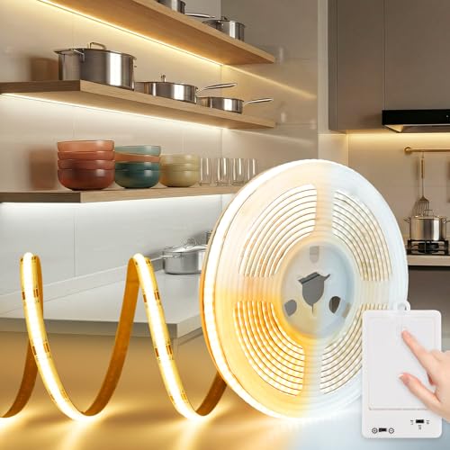 Tira de luces LED COB 3.3ft 320 LEDs batería OMIKA miniatura 1