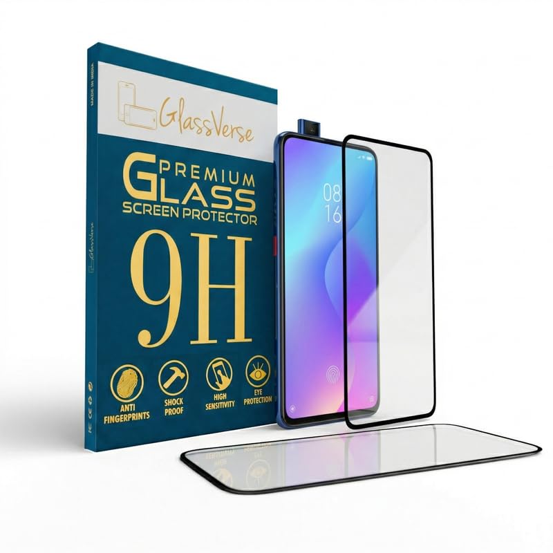 Image of GlassVerse PureView Tempered Glass for Redmi K20 Pro | Crystal Clear, 9H Hardness Screen Protector, Edge to Edge, Case Friendly, Hassle-less Installation Kit Included. (Pack of 1)