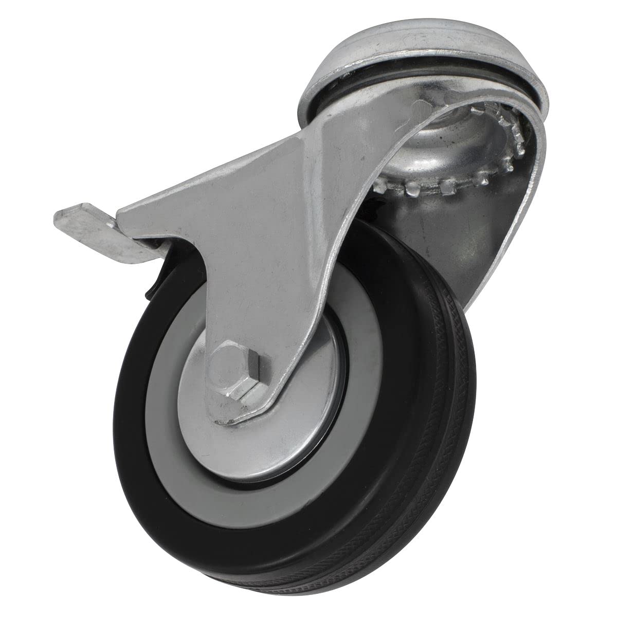 Sealey SCW175SBL Ø75mm Castor Wheel Bolt Hole Swivel with Brake