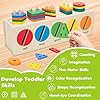 V-Opitos Montessori Toys for Toddler 1+ Year Old, Wooden Color & Shape Sorting Matching Box, Early Learning Toys for 12-18 Month, Age 1, 2, 3, Ideal Christmas, Birthday Gifts for Boy & Girl