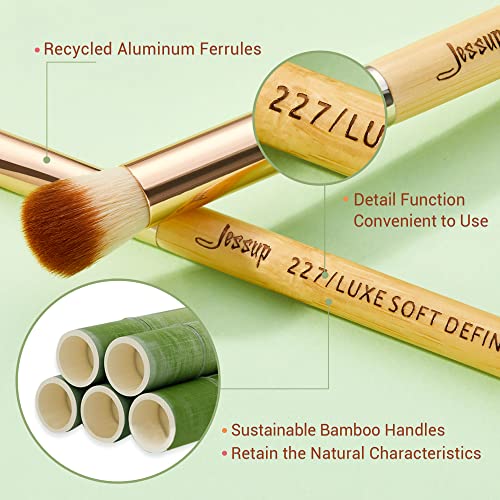 Jessup 10Pz Set di pennelli in bambù con capelli