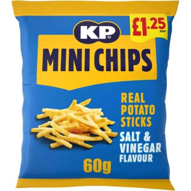 Kp Mini Chips Real Potato Crispy Sticks 20 x 60g (Salt & Vinegar)
