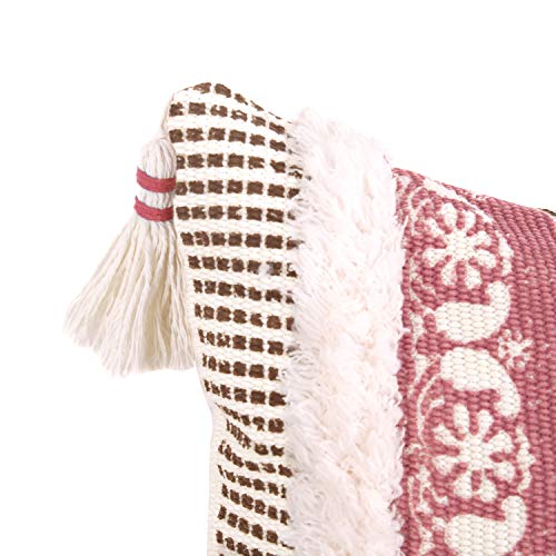 Merrycolor Tufteter dekorativer Kissenbezug für Couch, Sofa, gewebt, Boho-Stil, Tribal-Kissenbezüge mit Quaste… – Bild 6