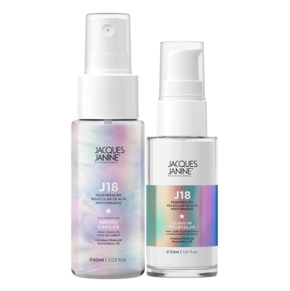 Kit Jacques Janine J18 Leave-In Protetor Térmico 30ml Bruma Finalizadora 60ml