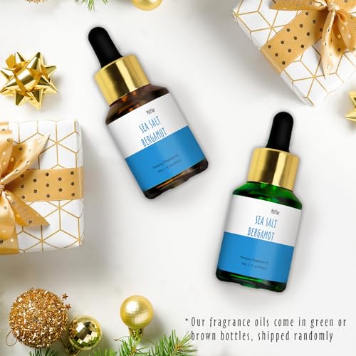 Image of Sea Salt Bergamot Fragrance Oil, MitFlor Single Scented Oil, Large Size Premium Grade Fragrance Oil for Soap & Candle Making, Aromatherapy Oil, Fresh Summer Scent for Home Fragrance, 30ml