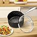 MICHELANGELO 3 Quart Saucepan with Lid, Hard Anodized Nonstick Sauce Pan with Strainer Lid & Pour Spouts for Easy Pour, Granite Derived Coating Sauce Pan for Cooking, Small Sauce Pot - 3 Qt Sauce Pan
