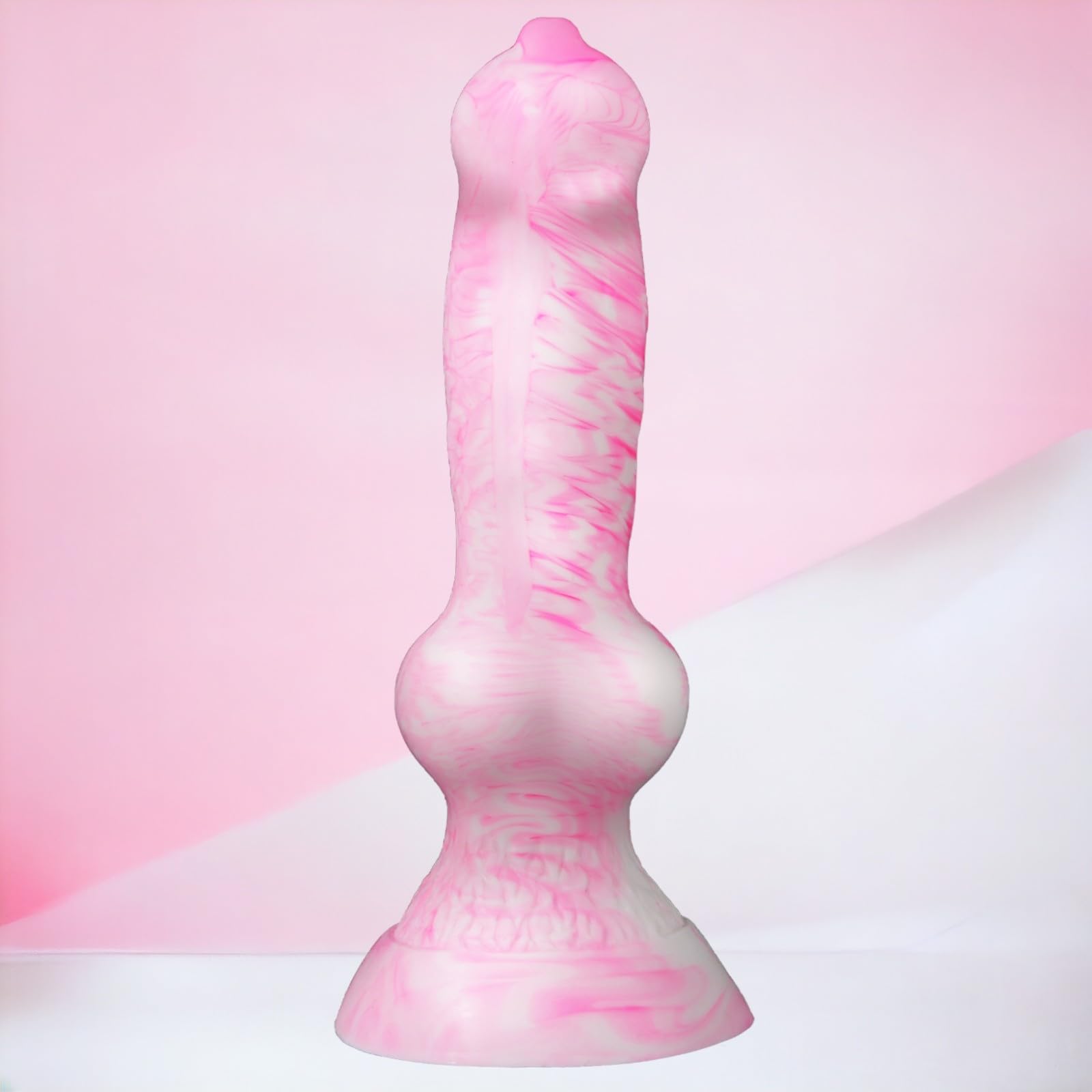 9.5" Knotted Dog Dildo with Strong Suction Cup - 2.88" Large Girth Animal Knot Dildo, Silicone Realistic Wolf Canine Penis Fantasy Anal Plug, Big Thick Flexible Toy for Men Women: 10.62"Knot Dildo