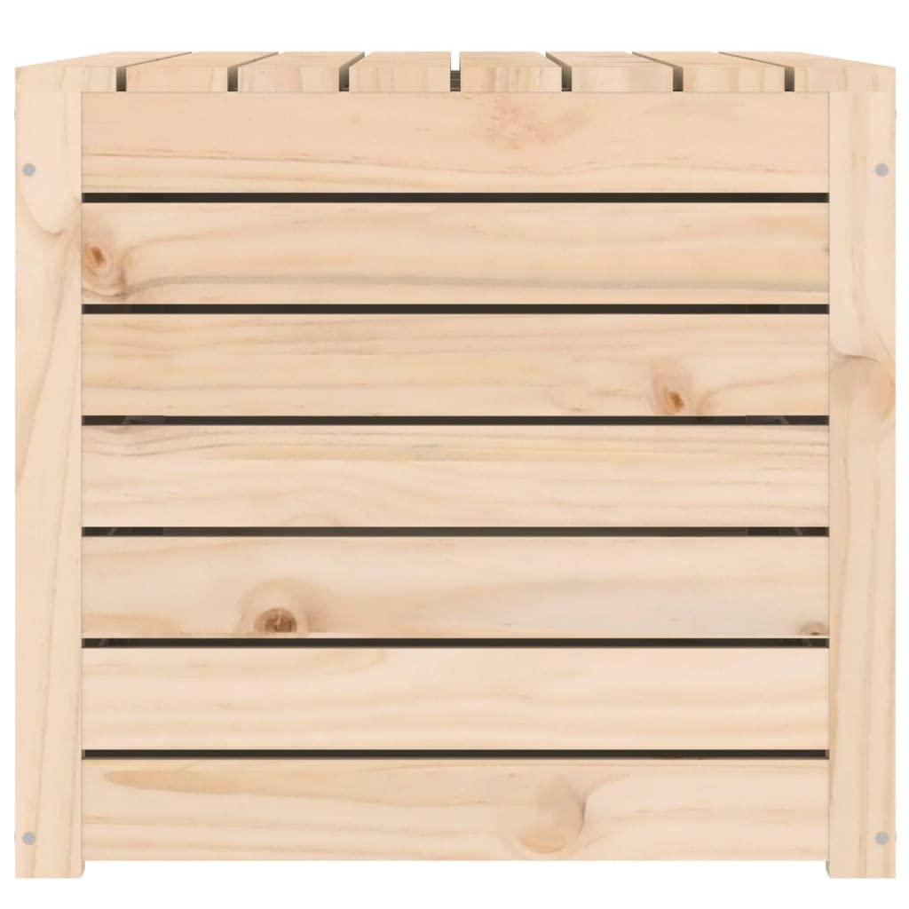 Gartenbox aus Kiefer-Massivholz 101x50,5x46,5 cm mit Deckel für robuste Aufbewahrung von Werkzeugen und Utensilien, wetterfeste Outdoor-Box mit reichlich Stauraum