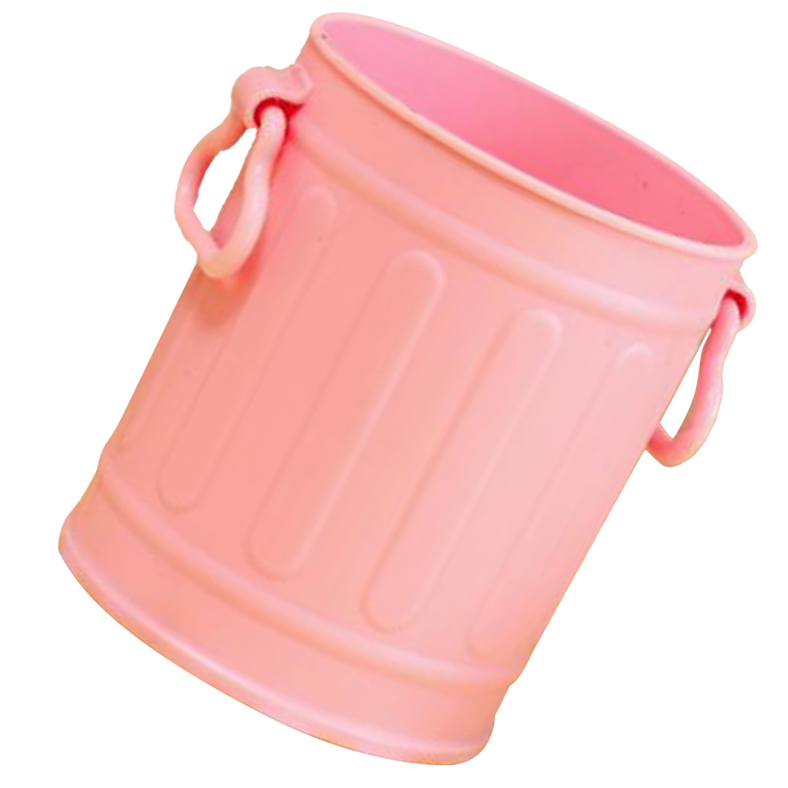 Jelquix Plastic Desktop Stationery Supplies Container, Storage Box Organizer with Handles, Small Pencil Cup for Office School Home Vanity Countertop Pen Holder (Pink)