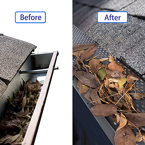 Bestul 5" Aluminum Gutter Guard 5''×75'（25 Pieces/Pack）35 Year Aluminum Covers ​Suitable For Roofs, Floor Surfaces And High-Rise Buildings Matched Screws Included #TOP5