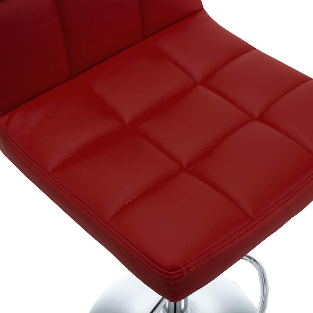 Sgabelli da Bar 2 Pezzi in Similpelle Vino Rosso con Regolazione Altezza