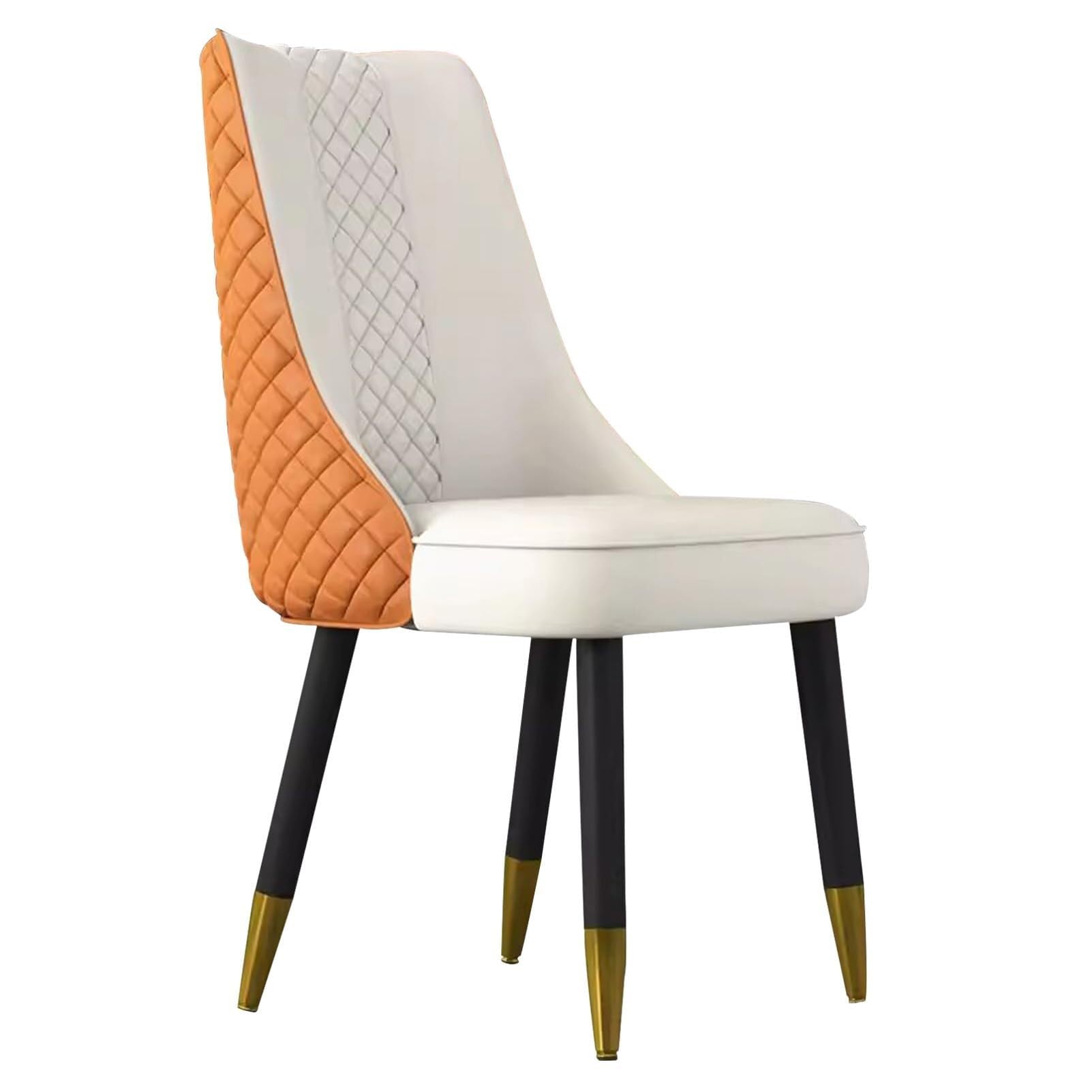 Chaise en microfibre chic et pieds en bois noir pour salon