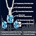 Gem Stone King 3.55 Cttw Swiss Blue Topaz Pendant and Earrings Jewelry Set For Women | 925 Sterling Silver | Gemstone Birthstone | With 18 Inch Silver Chain | Fine Jewelry Gifts for Her Mom Women Wife