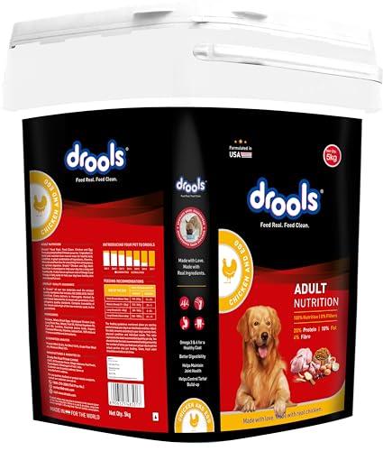 Drool-Adult-Dry-Dog-Food-Chicken-and-Egg-Inside-Container-5kg-Pack