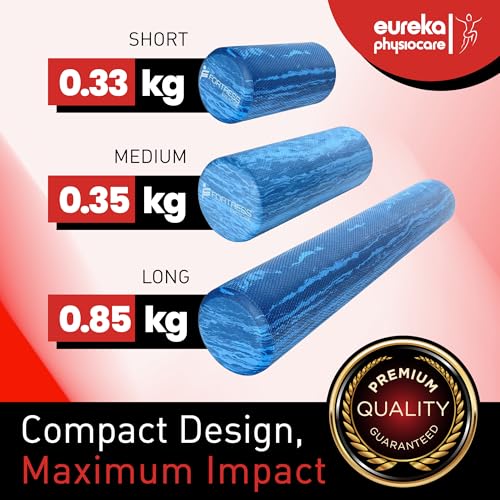 Foam Roller | Premium-Quality EVA | Marble Blue | Home Gym Equipment | Body Therapy | 45CM (Medium) - Image 4