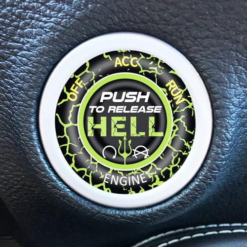 Couvercle de bouton de démarrage Dodge vert sublime push to release - 6