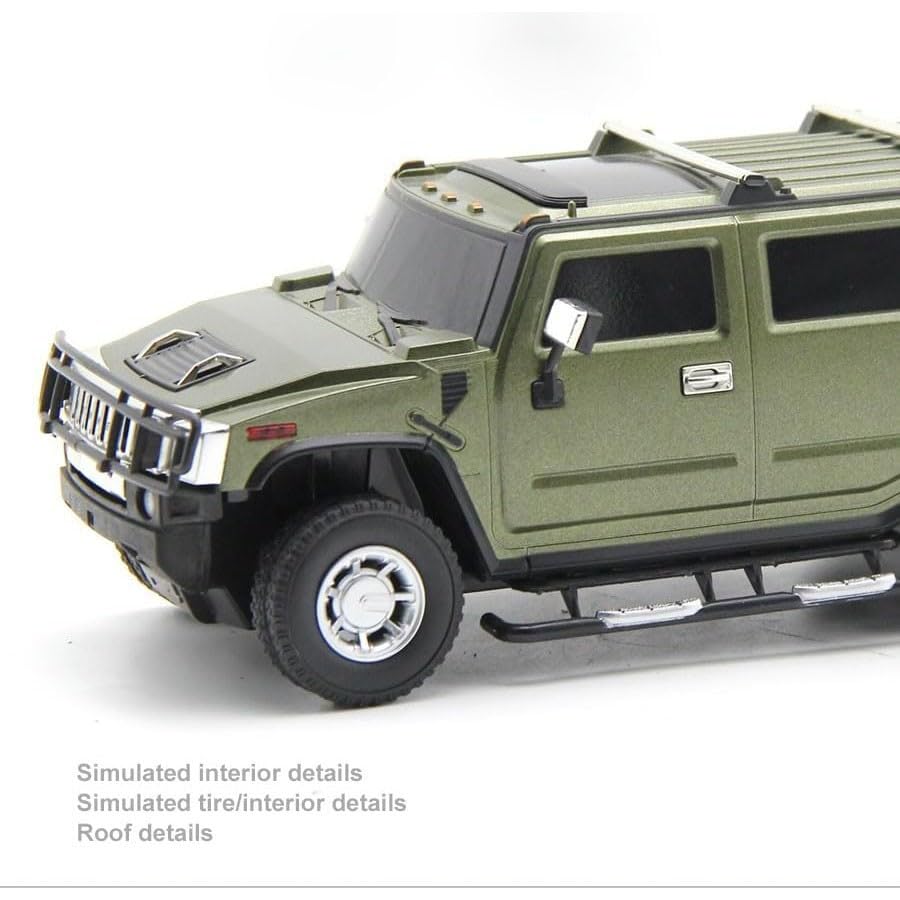 Auto radiocomandata per adulti, modellini di auto radiocomandate, scala 1:24, giocattolo con licenza ufficiale, auto da drift con fantastiche luci a LED, regalo di compleanno(Green)