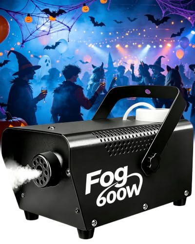 Fog Machine, 600W Smoke Machine with Wireless&Wired Remote Control