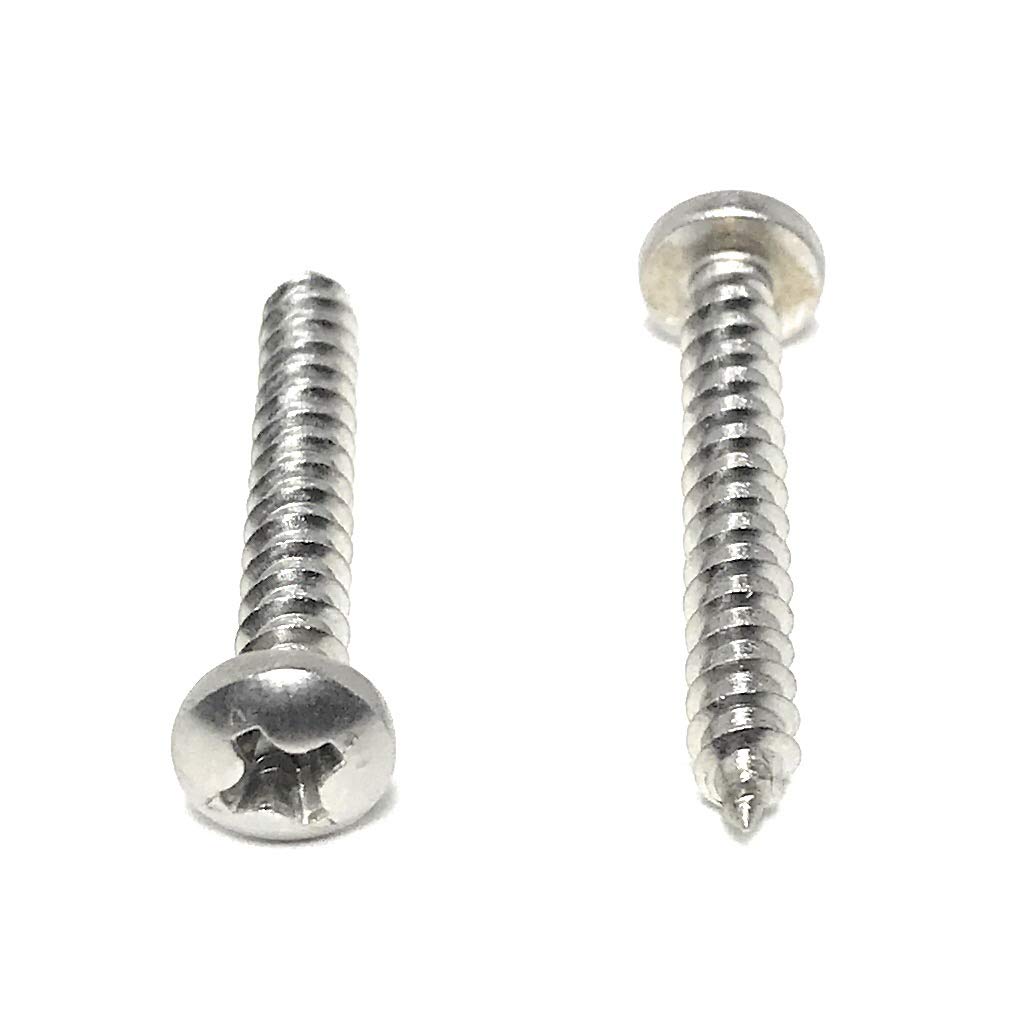 6 x 1" Stainless Steel Phillips Pan Head Sheet Metal Screws Type A