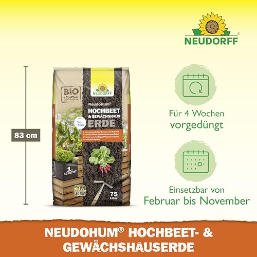 Komposterde Neudorff NeudoHum für Hochbeet und Gewächshaus torffrei