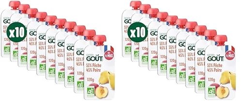 Purée De Fruits À Boire Bébé Dès Poire Sans Sucres Ajoutés Bio Good Gout La Gourde De - vue 7