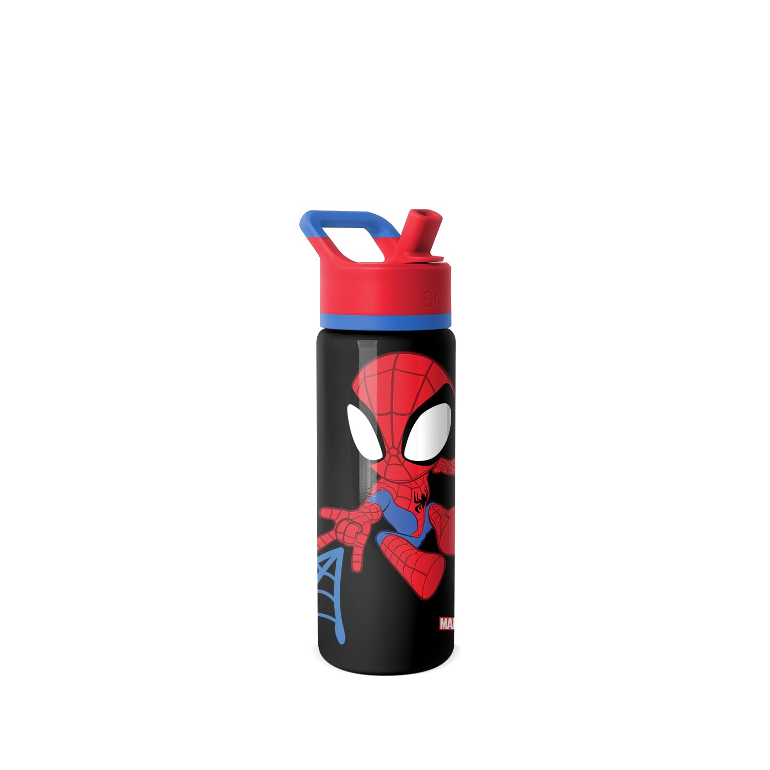 Simple Modern Marvel Spiderman Kids Water Bottle with Straw Lid | Insulated Stainless Steel Reusable Tumbler for School, Toddlers, Girls, Boys | Summit Collection | 18oz, Spidey Kid