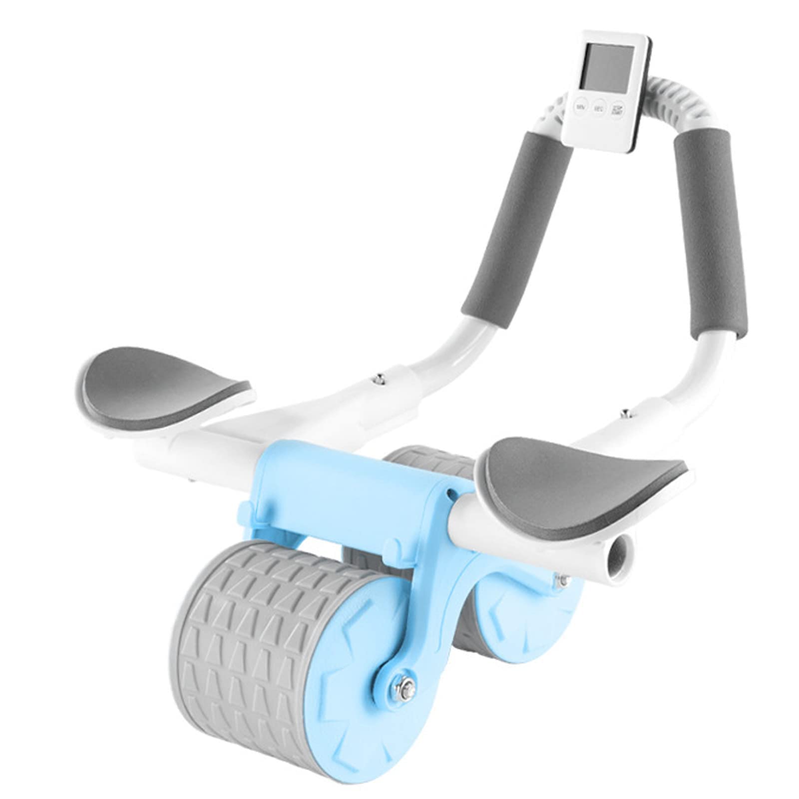 2023 New with timer Ab Abdominal Exercise Roller Elbow Support, abs roller wheel core exercise equipment, Automatic Rebound Abdominal Wheel