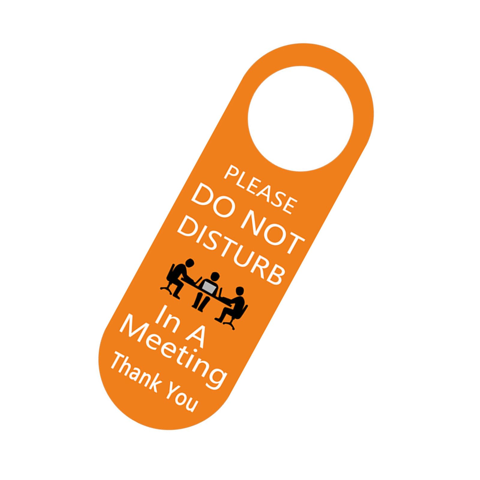 Kalttoy Meeting in Progress Do Not Disturb Door Hanger Sign, Double Sided for Offices, Online Duration Meetings Online Classes Door Sign Do Not Disturb Meeting in Progress