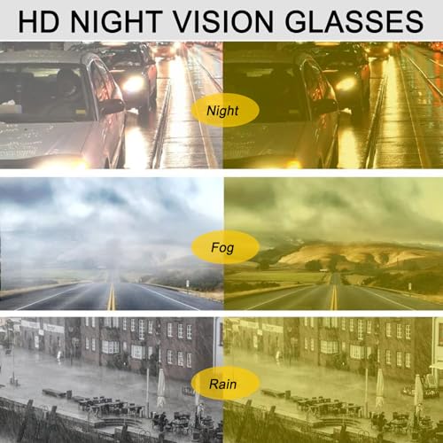 Wzerry Night Driving Glasses Polarized, Night Vision Over Glasses Sunglasses Anti-glare for Men Women with UV400 Protection4
