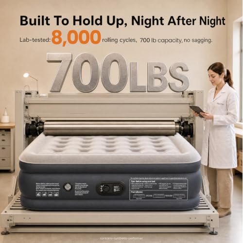 Image of OlarHike Air Mattress Queen Built-in Pump, 20 inch H Inflatable Mattress,700LBS