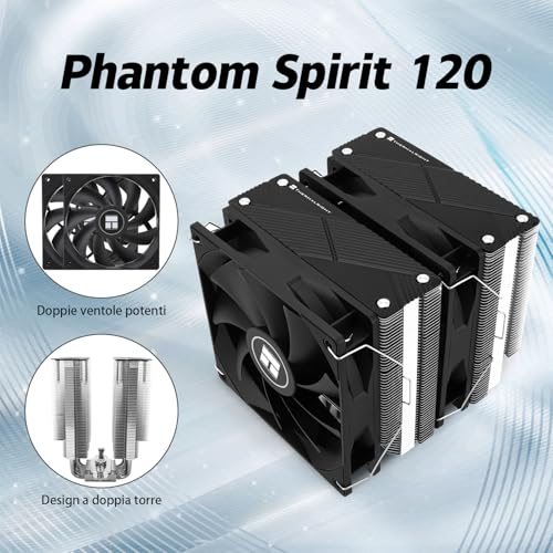 TR Phantom Spirit 120 Chłodnica procesora z 7 kanałami grzewczymi, podwójny wentylator PWM TL-C12B V2, technologia AGHP, łożysko S-FDB, do AMD AM4, AM5; Intel 1700, 1150, 1151, 1200