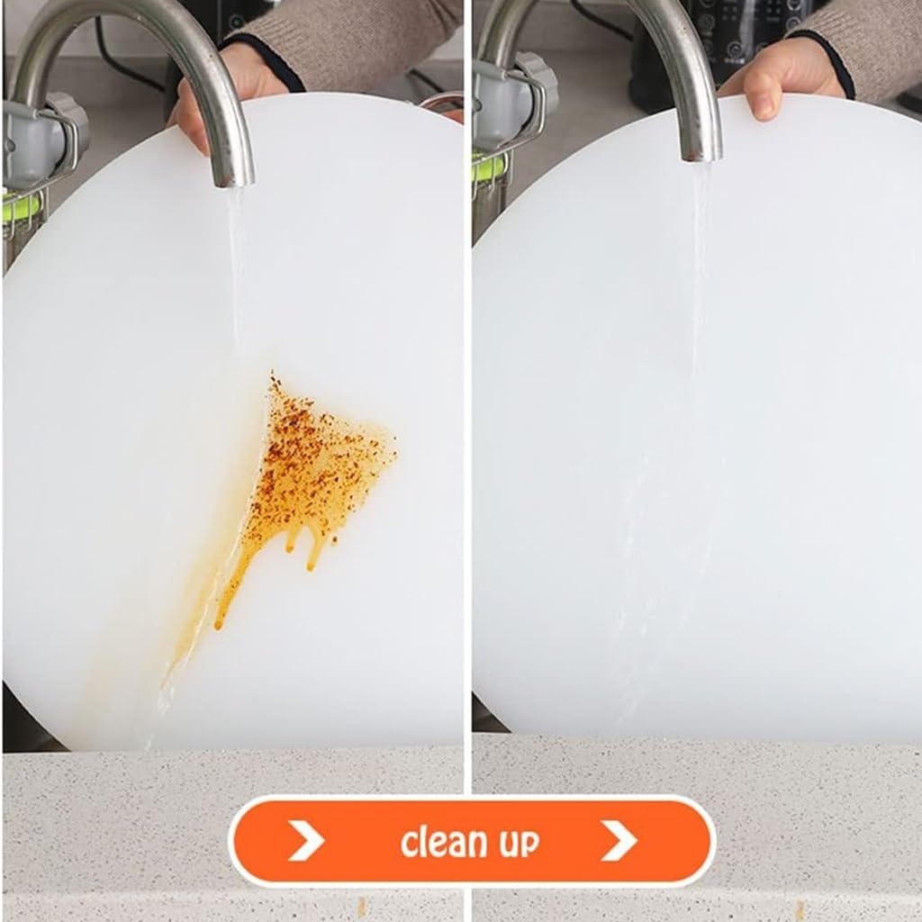 Tabla de cortar profesional de plástico de doble cara de 48 cm con asa, herramienta de cocina versátil para carne, queso, frutas y verduras, para chefs y cocineros caseros