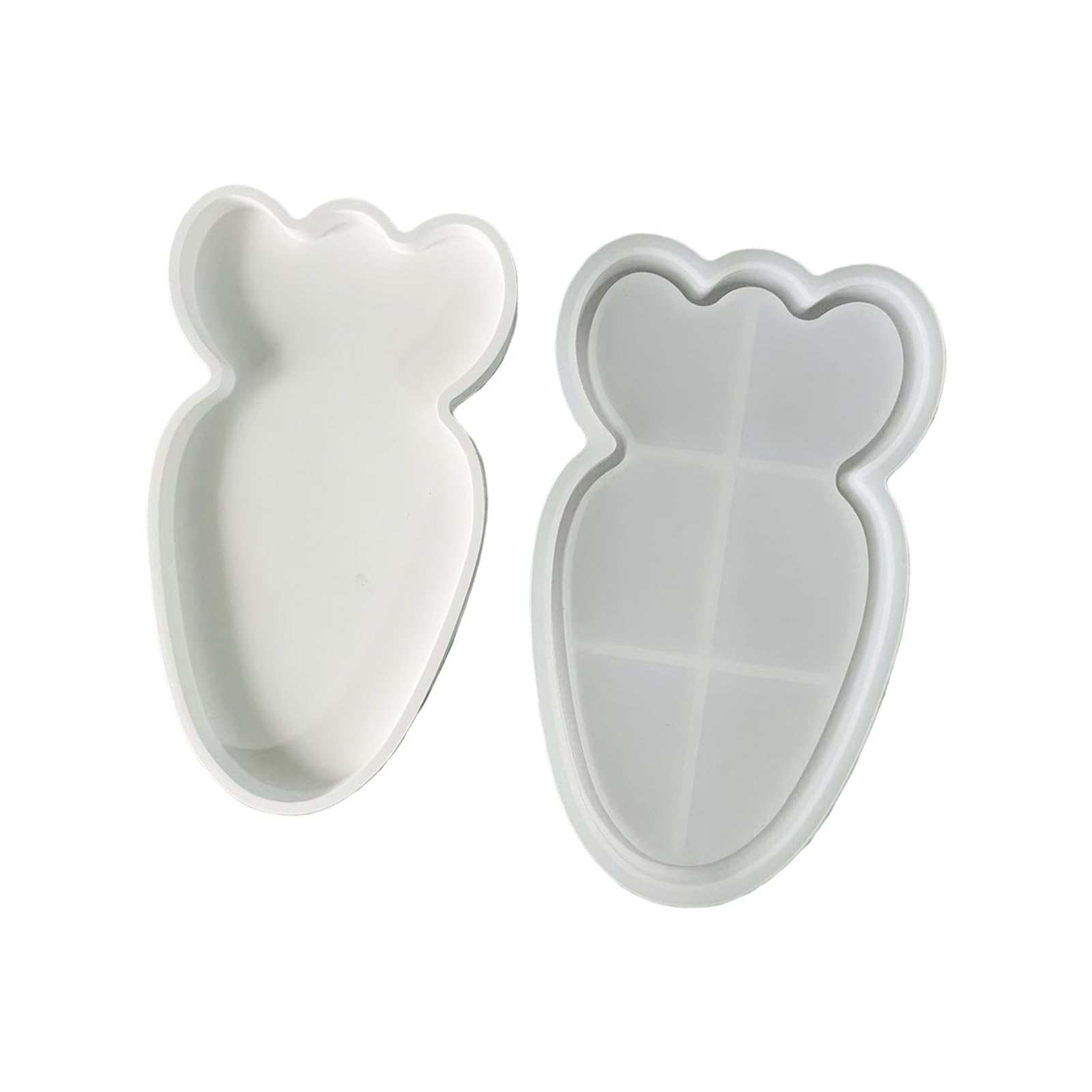 Carrot & Bunnies Silicone Mold for Easter Treats, Resin Art & Baking Accessories Silicone Rabbits Carrot Tray