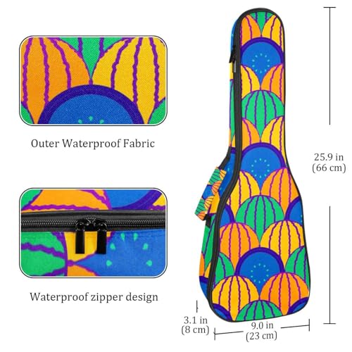 JRHEJTHH Housse imperméable durable pour ukulélé avec épaules réglables pour 53,3 cm, 58,4 cm, 61 cm, rembourrage épais, motif léopard rose, Multicolore., 25.9x9x3.1in/66x23x8cm, Moderne - Les Beatles, Paul McCartney, John Lennon, RIngo Starr, George Harrison JRHEJTHH Housse imperméable durable pour ukulélé avec épaules réglables pour 53,3 cm, 58,4 cm, 61 cm, rembourrage épais, motif léopard rose, Multicolore., 25.9x9x3.1in/66x23x8cm, Moderne – Image 5