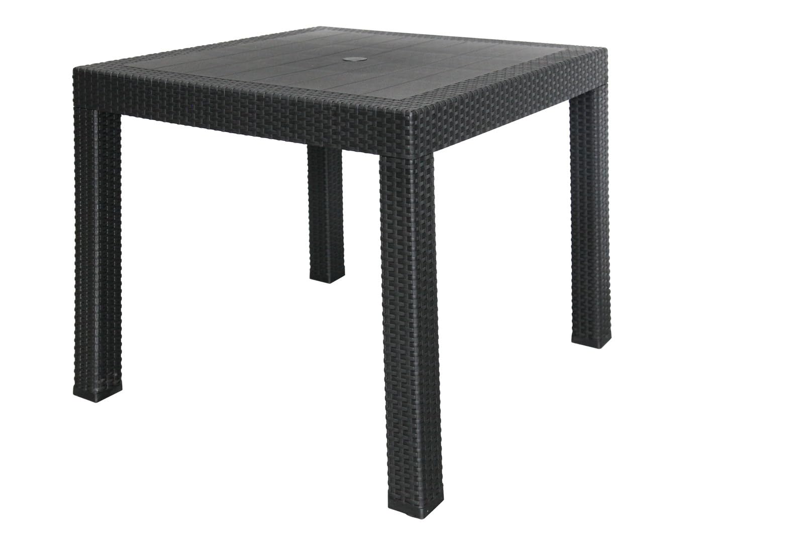 buybuy TAVOLO STILE RATTAN QUADRATO NERO SQUARE TVS80B
