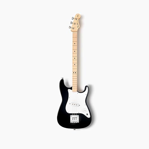 Miniatura 2 de Fender x Loog Stratocaster - Guitarra eléctrica para niños de 3 cuerdas para principiantes (Negro)