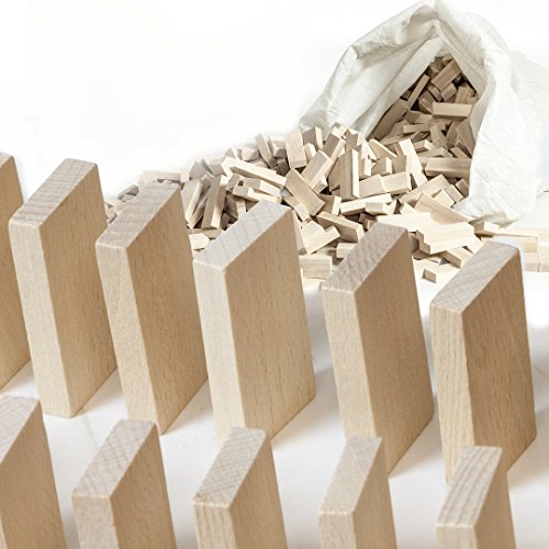 Preisvergleich Produktbild HolzFee Dominosteine Buche Natur Domino Bausteine (400)