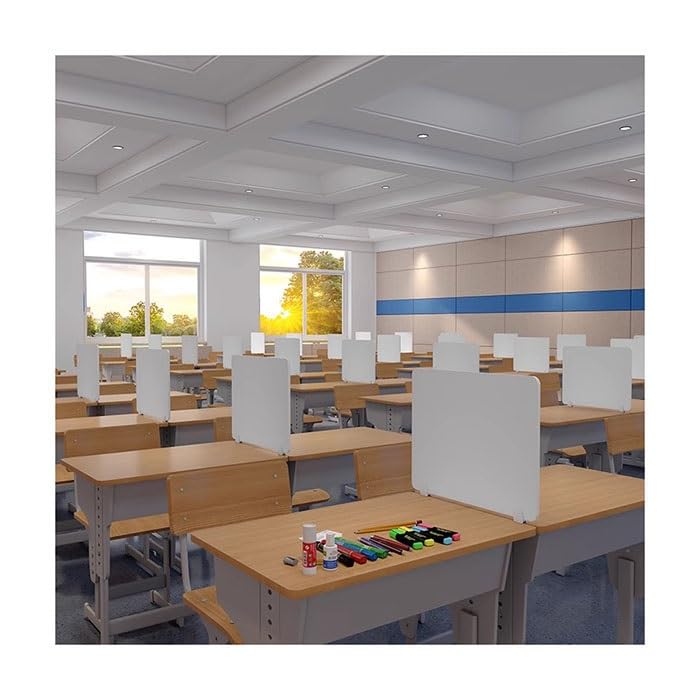 Partición acústica de escritorio, pantalla de privacidad insonorizada para estudiantes, divisor reductor de ruido para mejorar el enfoque y la productividad en áreas de estudio