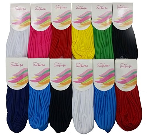 Dozen Pack- 12 Bright Colored Beautiful Turbans - Thumbnail 4