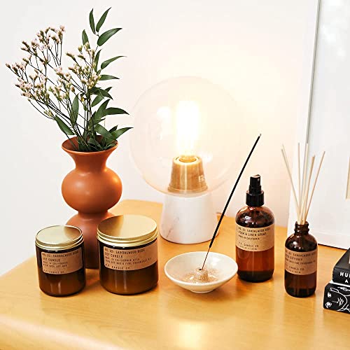 P.f. Candle Co. Sandalwood Rose Classic Standard Scented Soy Wax Candle (7.2 Oz) 40-50 Hour Burn Time, Cotton Wick, Amber Glass Jar #TOP3