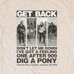 The Beatles T-shirt Let it Be Rooftop - Les Beatles, Paul McCartney, John Lennon, RIngo Starr, George Harrison The Beatles T-shirt Let it Be Rooftop – Image 3