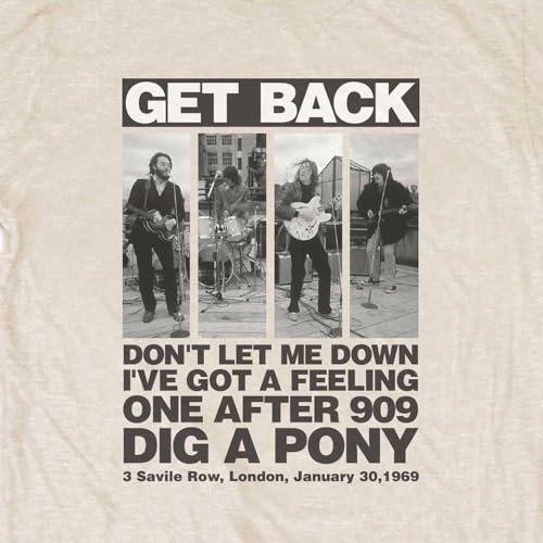 The Beatles T-shirt Let it Be Rooftop - Les Beatles, Paul McCartney, John Lennon, RIngo Starr, George Harrison The Beatles T-shirt Let it Be Rooftop – Image 4