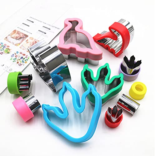 Dinosaur Dragon Cookie Cutters，Sandwich Cutter，Sandwich Cutter For Kids，Metal Biscuit Cutter Set，Fruit And Vegetable Cutting Die（13Pcs/Cookie Cutter) #TOP6