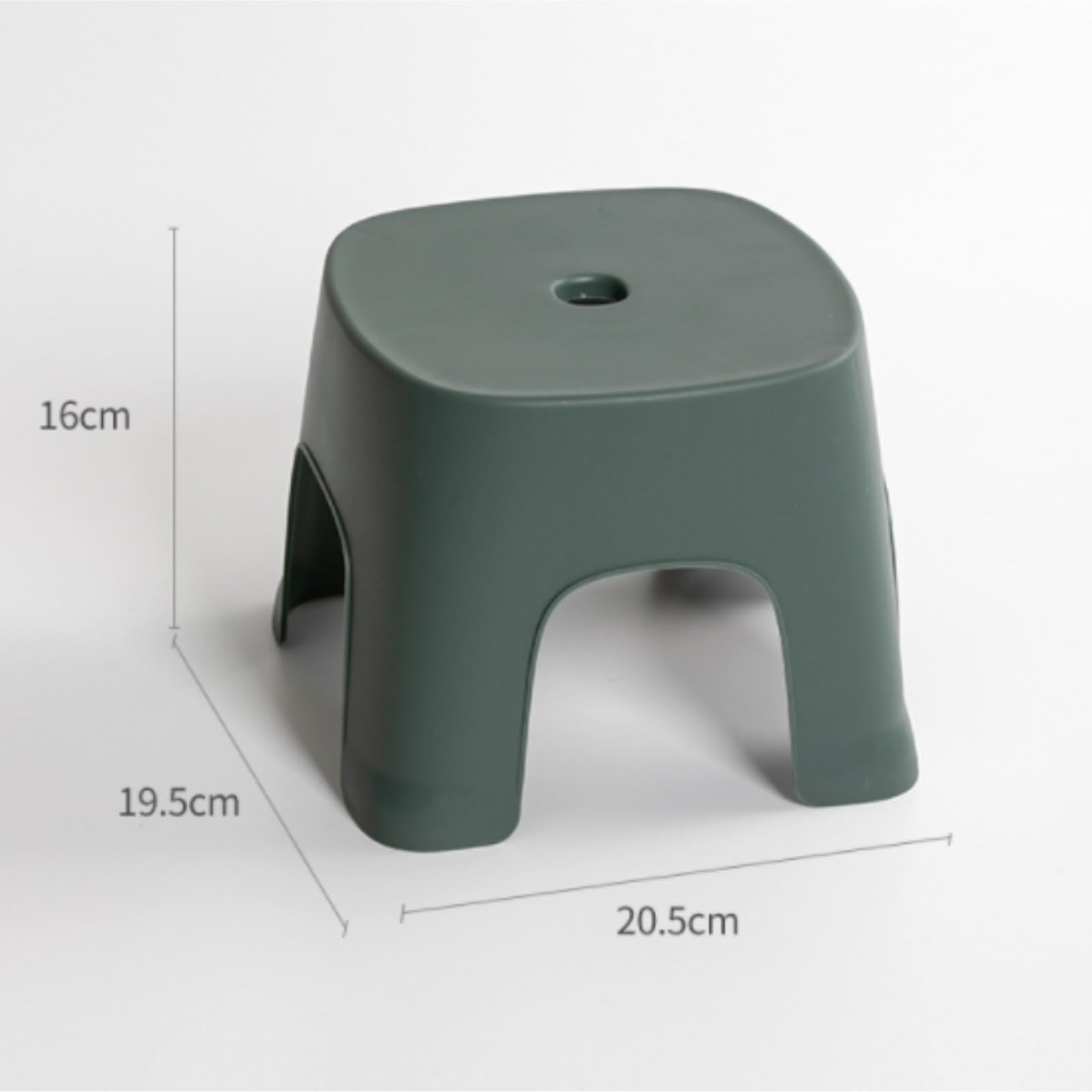Pouf Poggiapiedi 2 Pezzi Sgabello Basso in Plastica for Ufficio Portico Piccolo Accessorio per Casa(Grün)