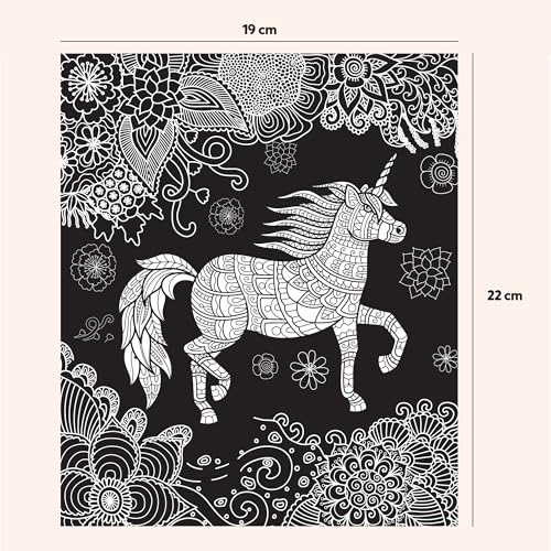 Image of Little Berry DIY Neon Unicorn Mandala Art Kit for Girls 9-12 Years | Art & Craft Kit for Girls | Colouring and Painting Set for Kids with 12 Mandala Designs and Sketch Pens | Gift Set for Kids Age 9+