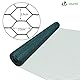 VOUNOT® Maschendrahtzaun Sechseckgeflecht, Drahtzaun Hasendraht Kaninchendraht Hühnerdraht, Maschenweite 13 mm, Höhe 100 cm, Länge 25 m, PVC-Beschichtet Grün